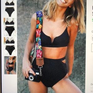 Cupshe Black High Waisted Bikini